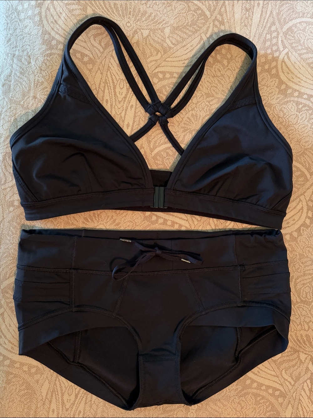Lululemon Black Two-Piece Sport Bikini Swim Set